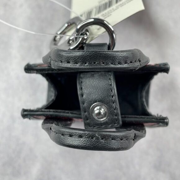 MICHAEL KORS Micro Signature Logo Earbud Case AirPod Case Red Womens Purse Fob - Picture 7 of 14